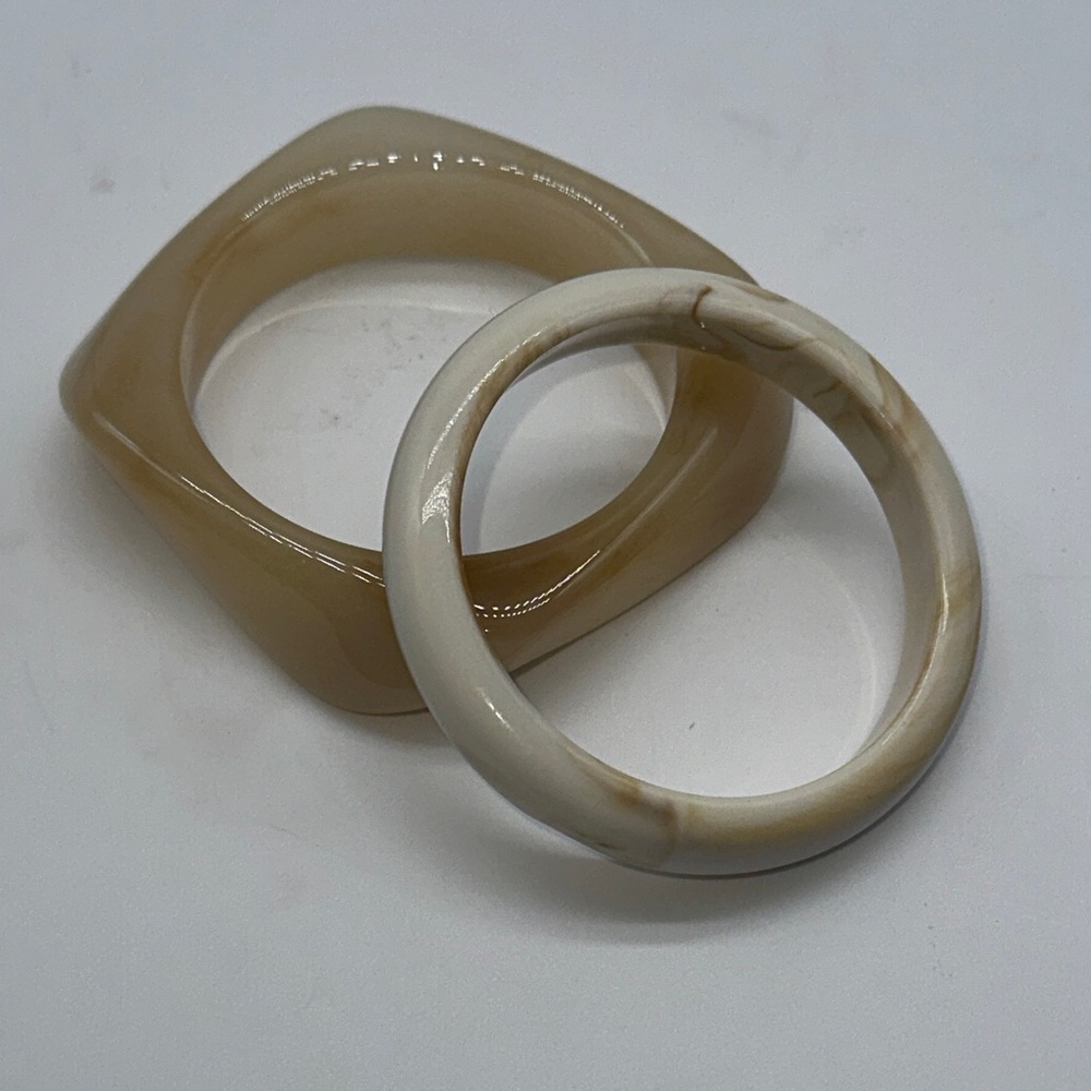 Stylish Beige and Cream Bracelet Duo
